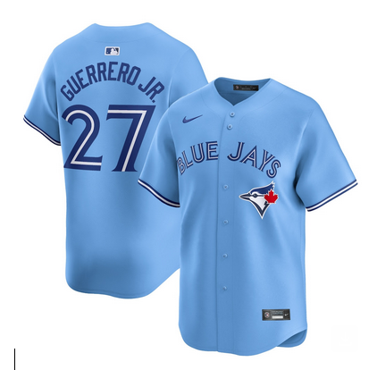 Men 2025 Toronto Blue Jays #27 Guerrero Jr light blue Nike MLB Jersey 001->toronto blue jays->MLB Jersey